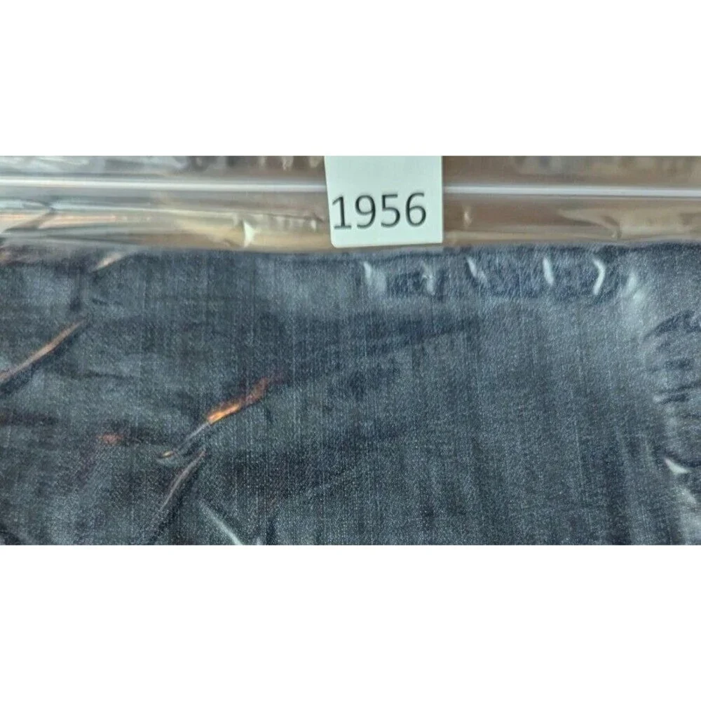 True Religion Men Jeans 36x30 Skinny Whiskering Flap Pockets Light Distress Dark